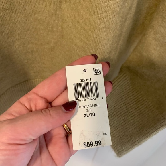 NWT Alfani Honey Coloured Collard Sweater - Picture 5 of 6